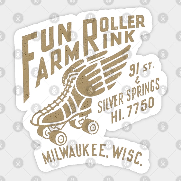 Vintage Roller Skating Milwaukee Wisconsin Sticker by Timeless Chaos